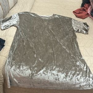 Silver velvet dress